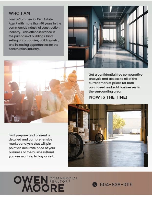 Owen Moore RE/MAX Commercial Advantage services